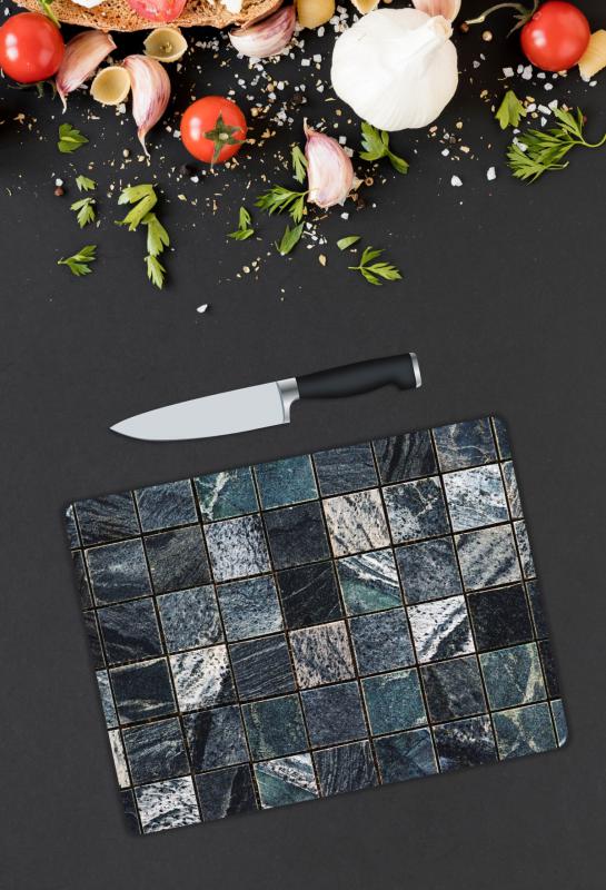 Kare Desen Cam Kesme Tablası