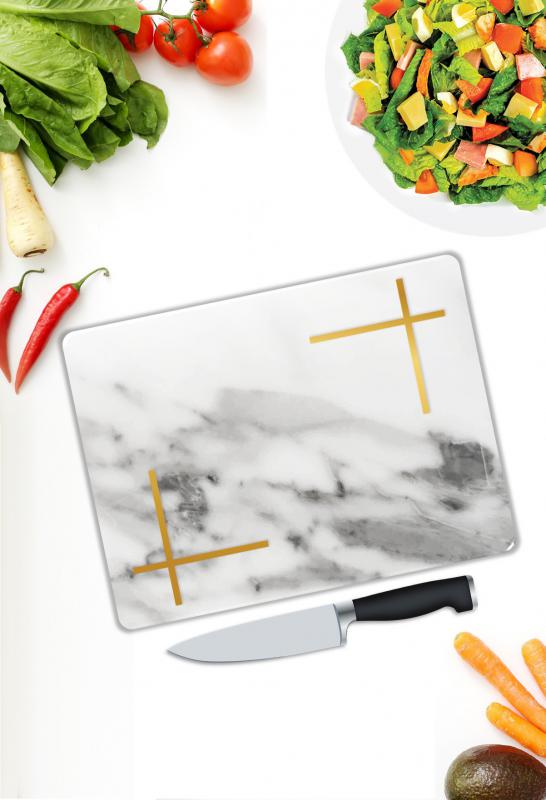 Mermer Desen Cam Kesme Tablası