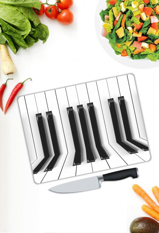 Piyano Desen Cam Kesme Tablası