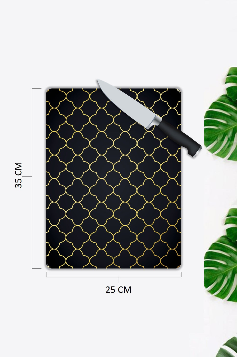 Gold Desen Cam Kesme Tablası