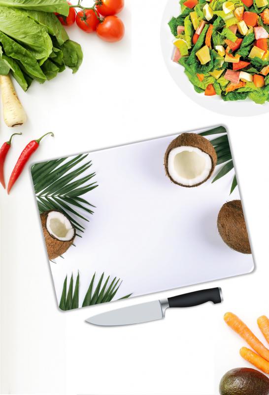 Hindistan Cevizi Desen Cam Kesme Tablası