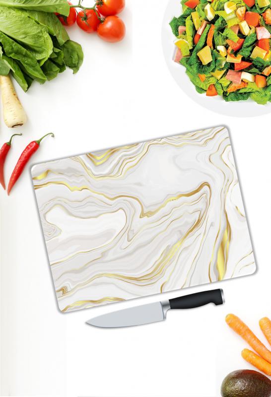 Mermer Desen Cam Kesme Tablası