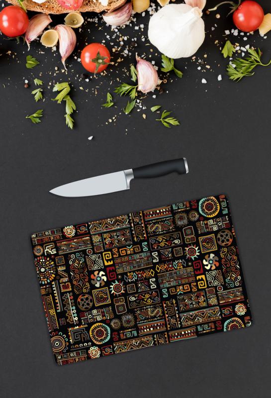 Minimal Desen Cam Kesme Tablası