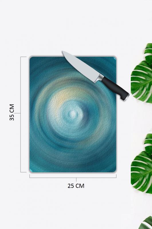 Minimal Desen Cam Kesme Tablası