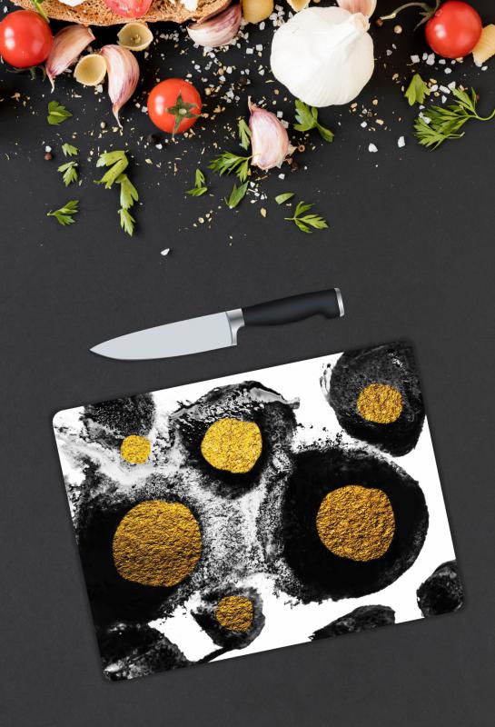 Minimal Desen Cam Kesme Tablası