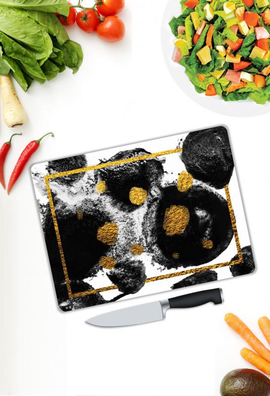 Minimal Desen Cam Kesme Tablası