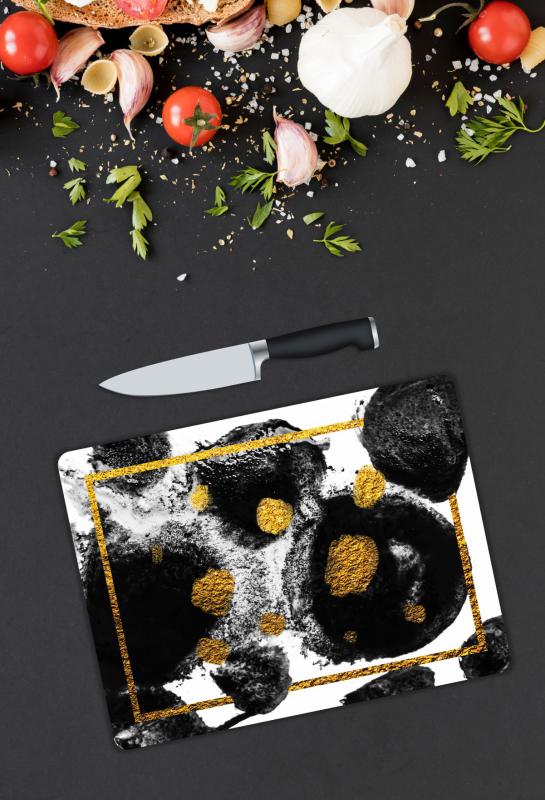 Minimal Desen Cam Kesme Tablası