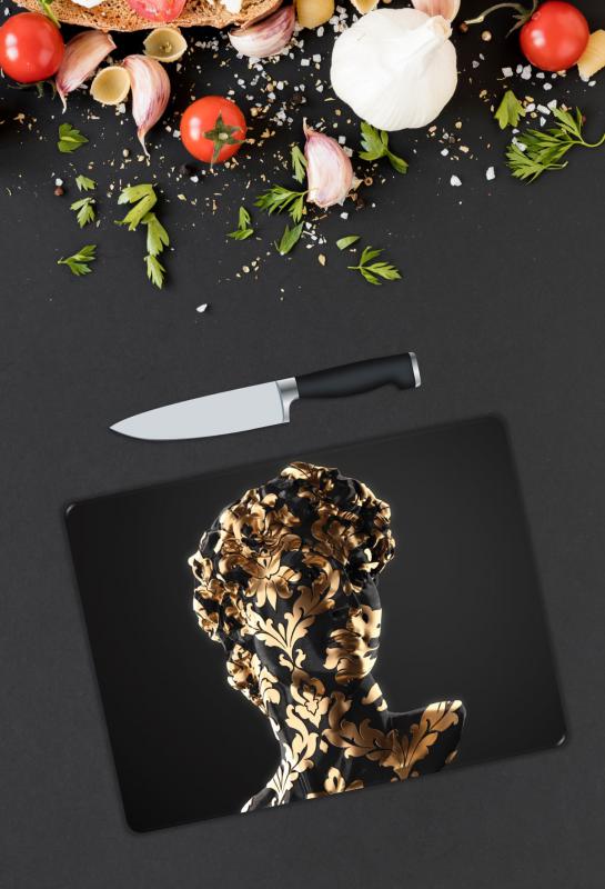 Heykel Desen Cam Kesme Tablası