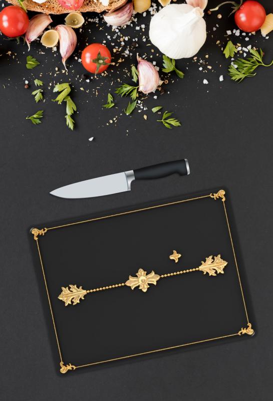 Minimal Desen Cam Kesme Tablası