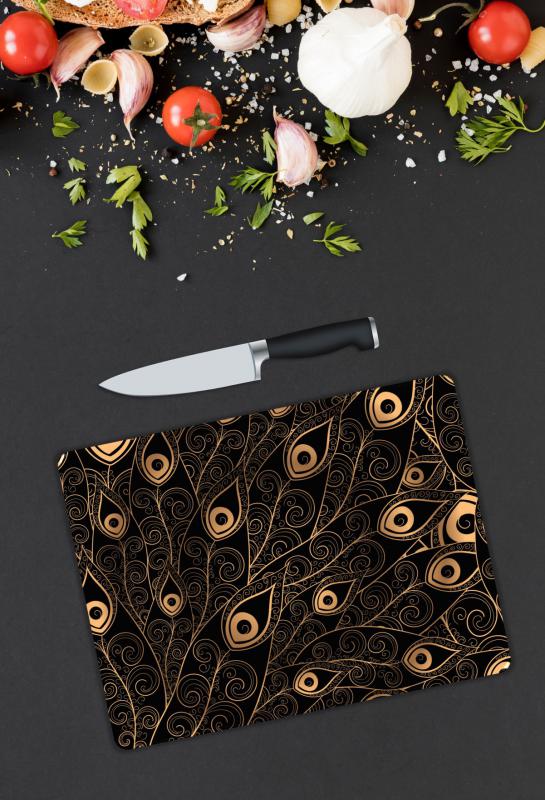 Minimal Desen Cam Kesme Tablası