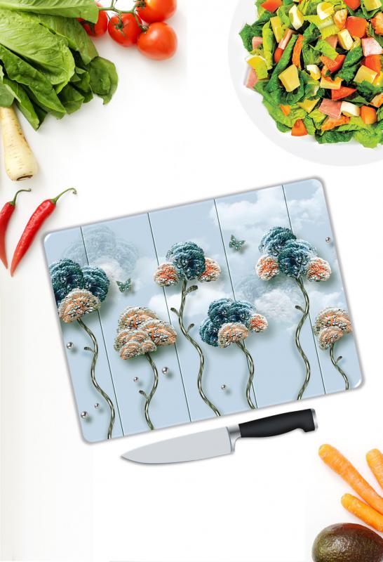 Minimal Desen Cam Kesme Tablası