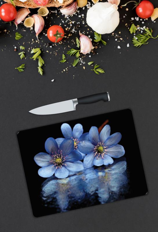 Papatyalar Desen Cam Kesme Tablası