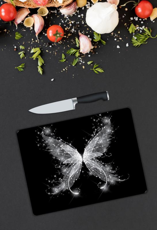 Minimal Desen Cam Kesme Tablası