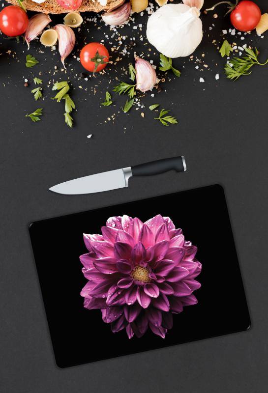 Çiçek Desen Cam Kesme Tablası