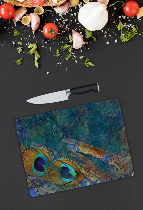 Minimal Desen Cam Kesme Tablası