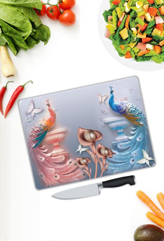 Minimal, Desen Cam Kesme Tablası