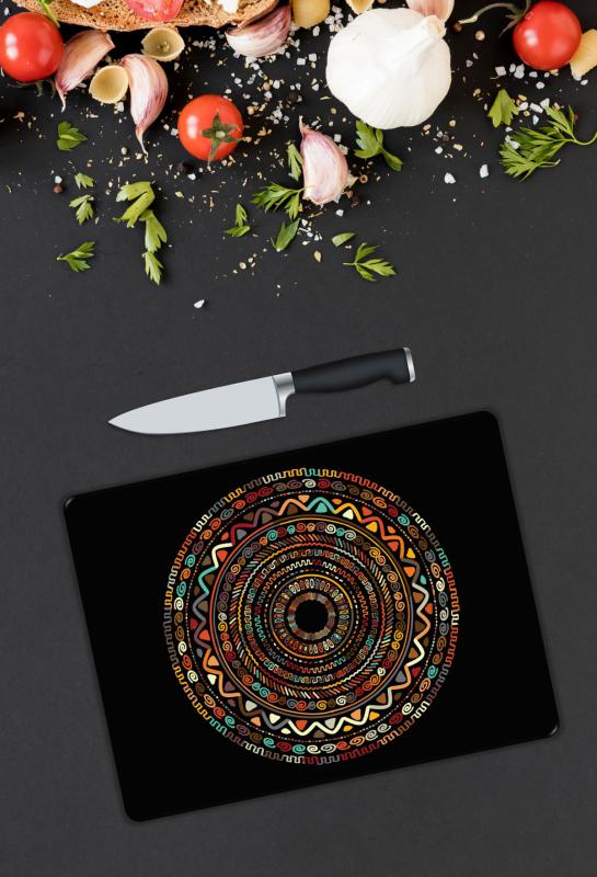 Minimal Desen Cam Kesme Tablası