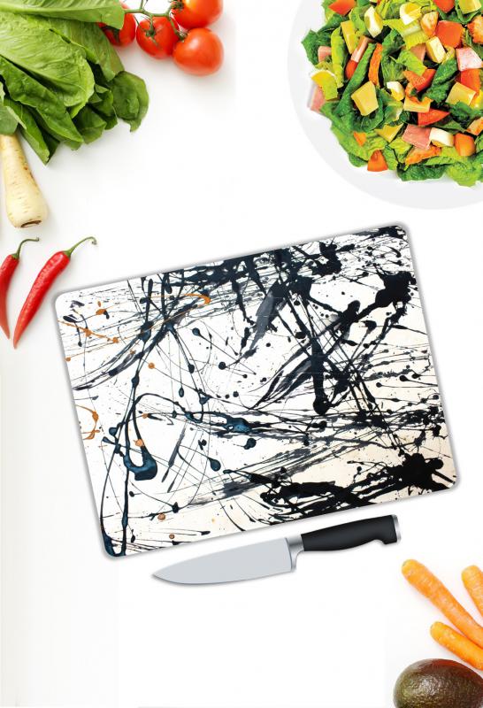 Minimal Desen Cam Kesme Tablası