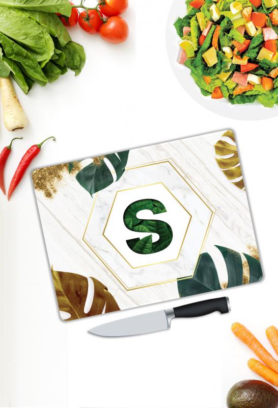 Harf Desen Cam Kesme Tablası