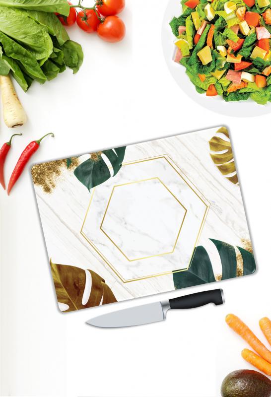 Minimal Desen Cam Kesme Tablası