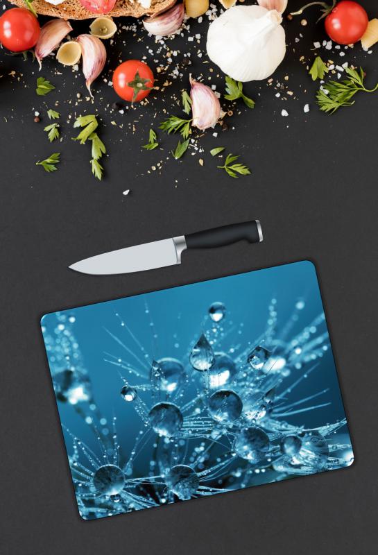 Damla Desen Cam Kesme Tablası