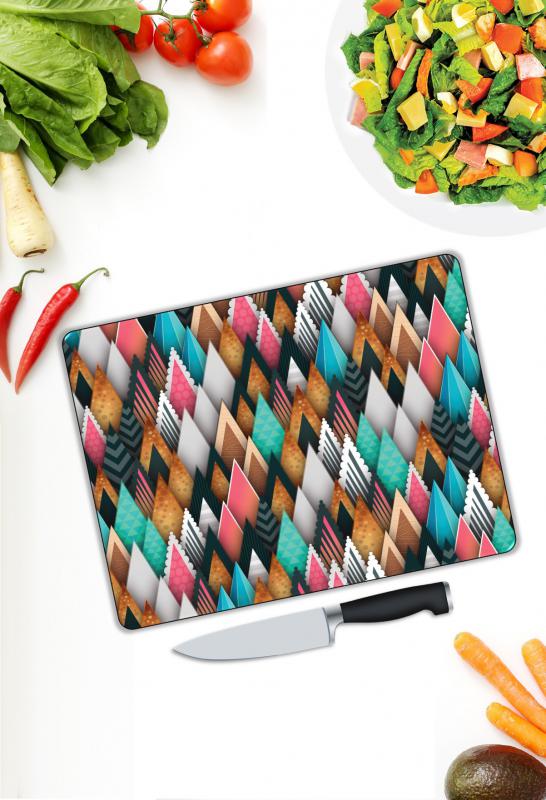 Çiçek Desen Cam Kesme Tablası