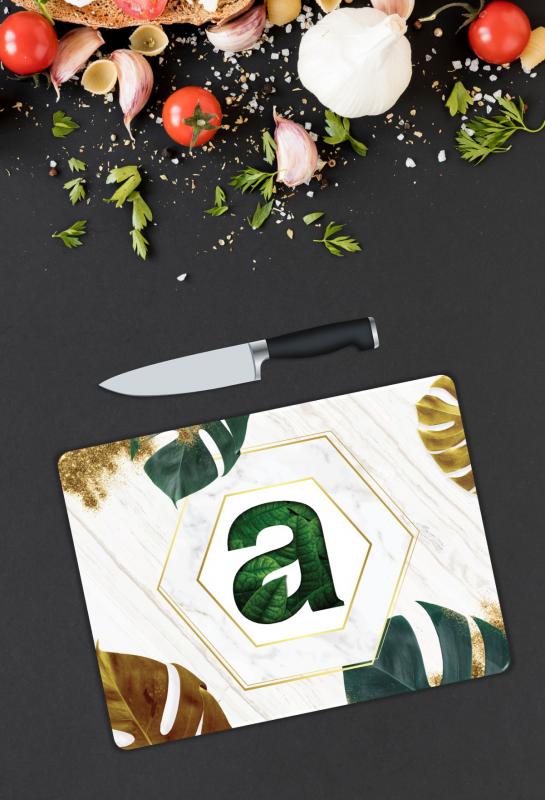 Harf Desen Cam Kesme Tablası