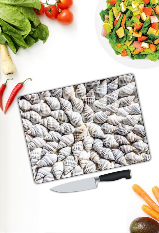 Deniz Kabuğu Desen Cam Kesme Tablası