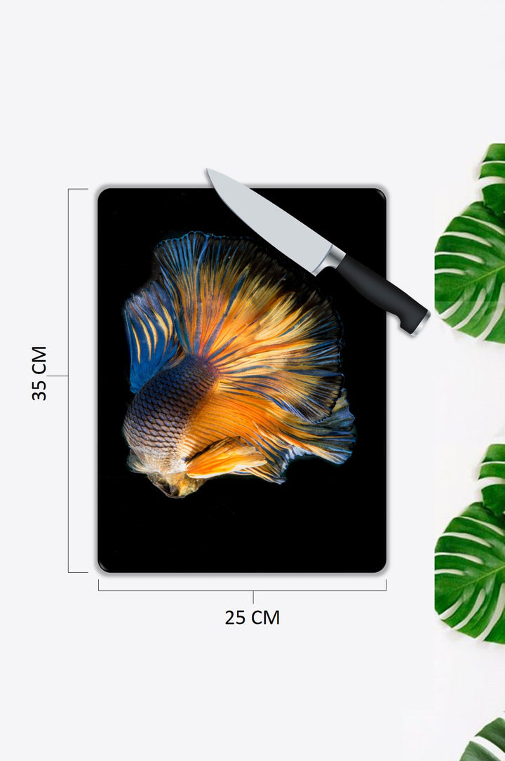 Balık Desen Cam Kesme Tablası