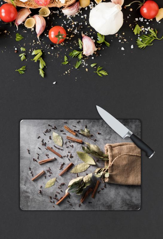 Tarçın Desen Cam Kesme Tablası