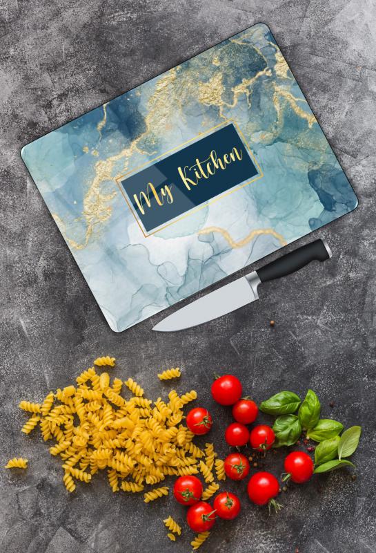 Benim Mutfağım Yazılı Cam Kesme Tablası