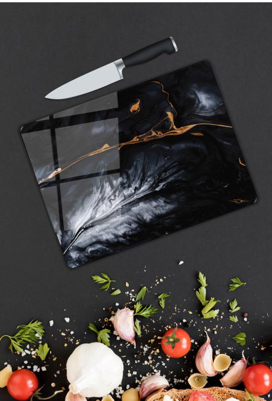 Mermer Desen Cam Kesme Tablası