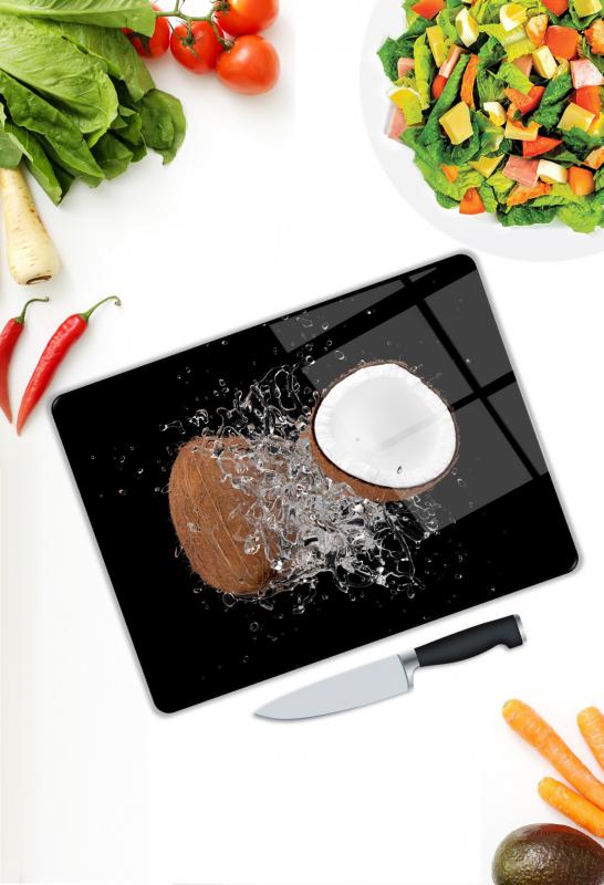 Hindistan Cevizi Desen Cam Kesme Tablası