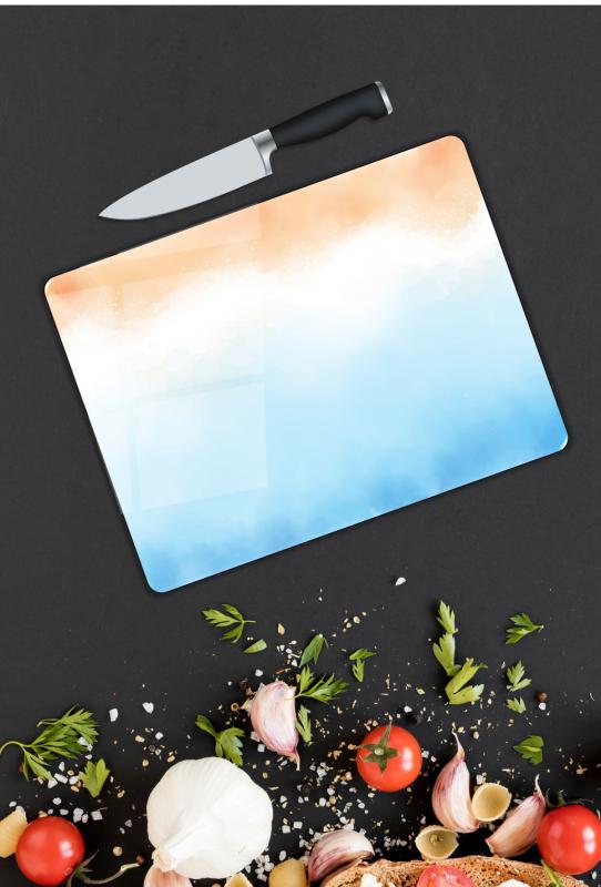 Renkli Desen Cam Kesme Tablası