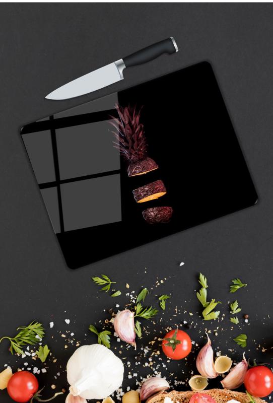 Ananas Desen Cam Kesme Tablası