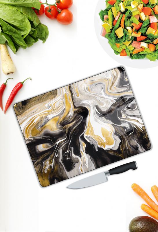 Renkli Desen Cam Kesme Tablası