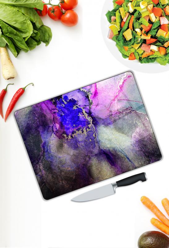 Renkli Desen Cam Kesme Tablası