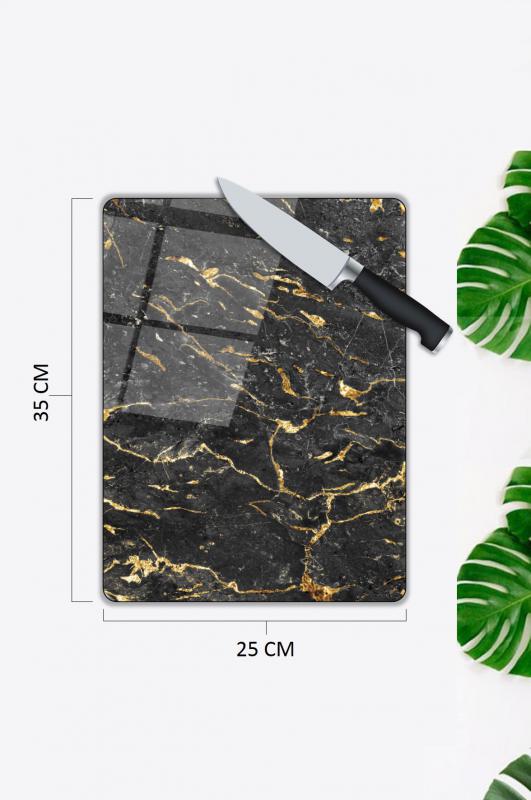 Mermer Desen Cam Kesme Tablası