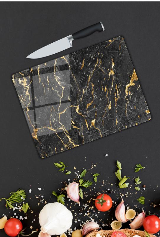 Mermer Desen Cam Kesme Tablası