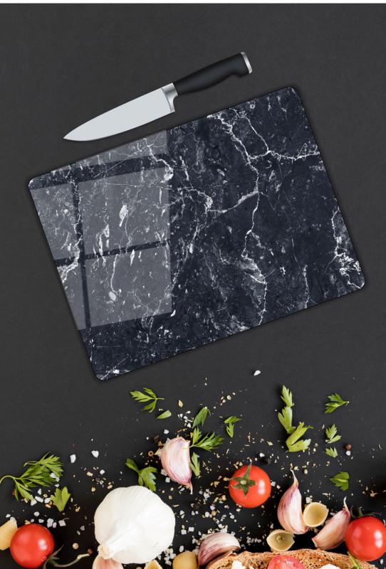 Mermer Desen Cam Kesme Tablası