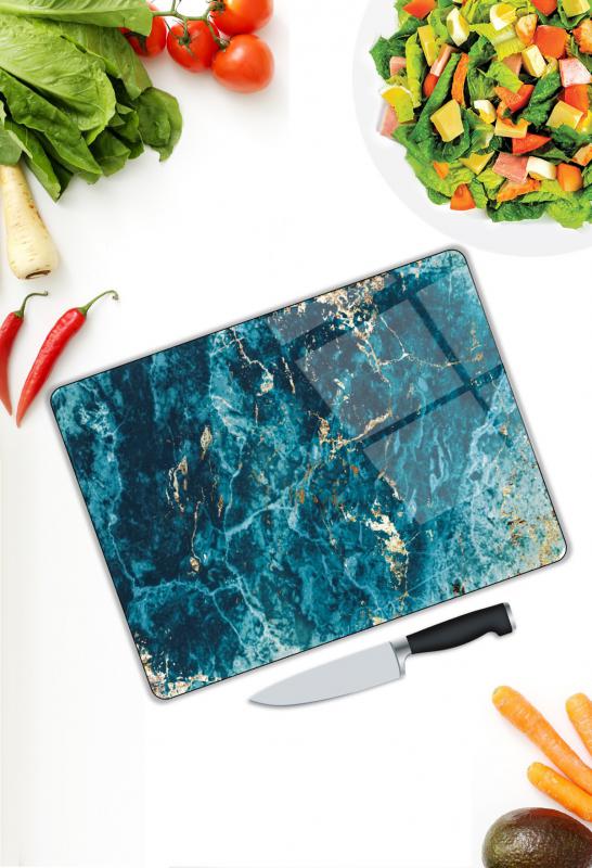 Mermer Desen Cam Kesme Tablası