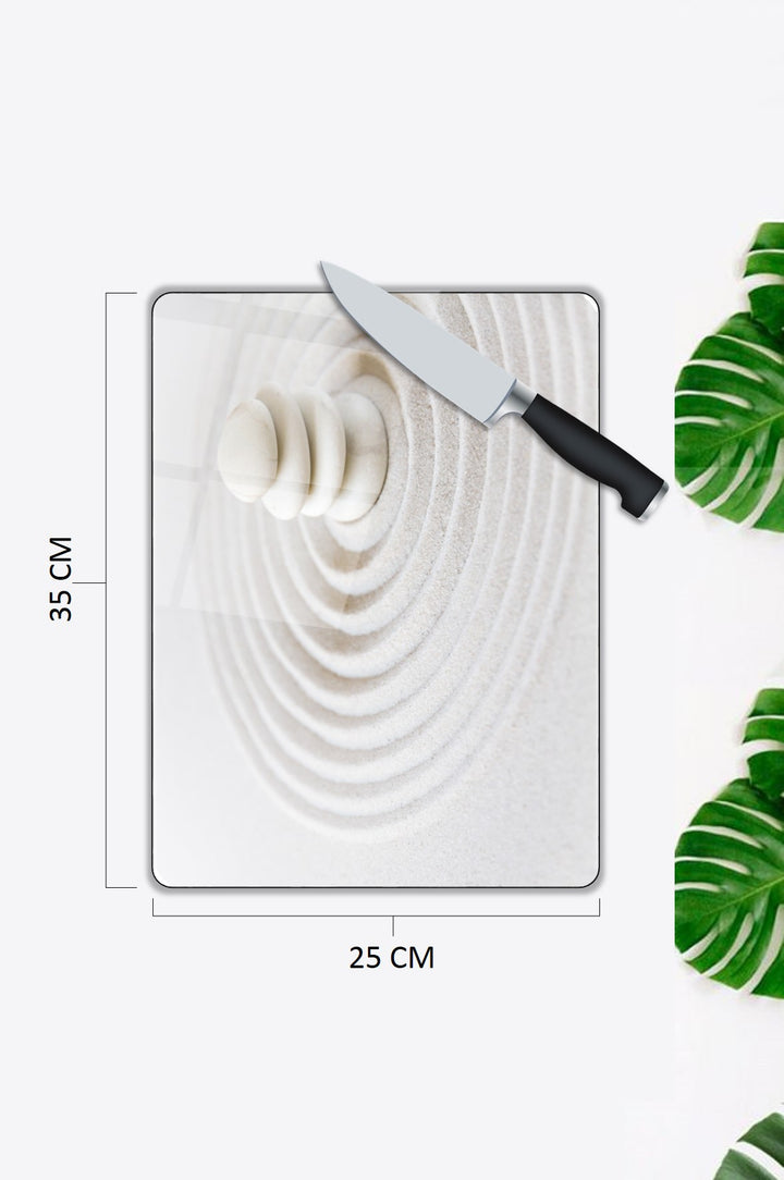 Kum&Çakıl Desen Cam Kesme Tablası