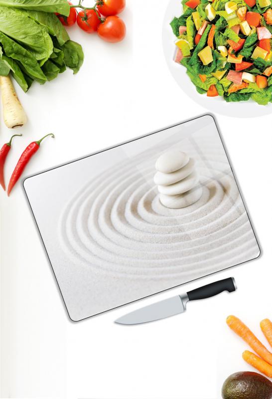 Kum&Çakıl Desen Cam Kesme Tablası