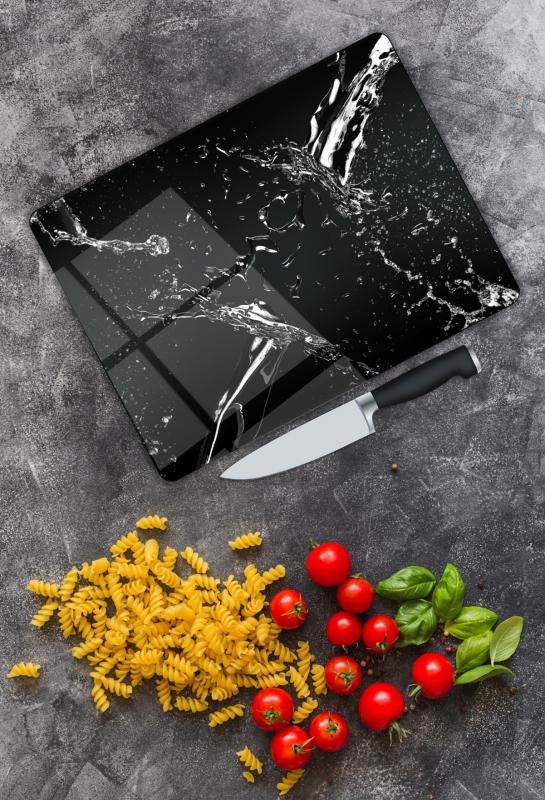 Damla Desen Cam Kesme Tablası