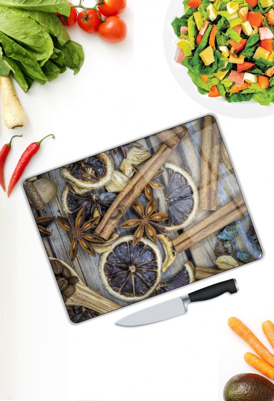 Minimal Desen Cam Kesme Tablası