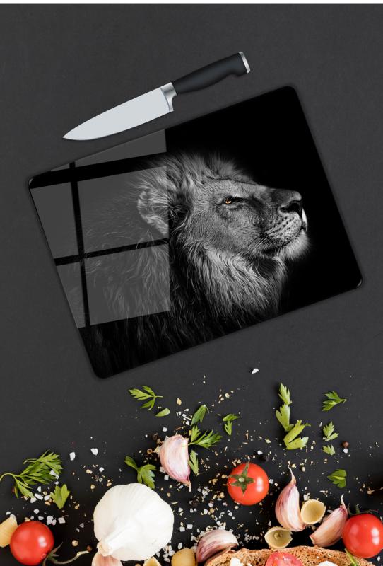 Aslan Desen Cam Kesme Tablası