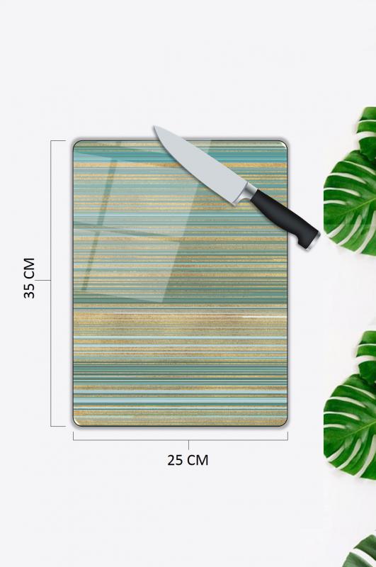 Minimal Desen Cam Kesme Tablası