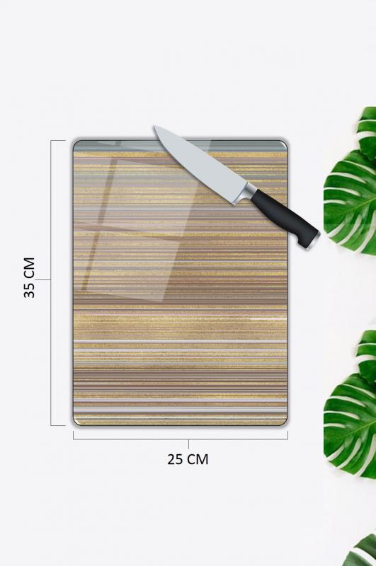 Minimal Desen Cam Kesme Tablası