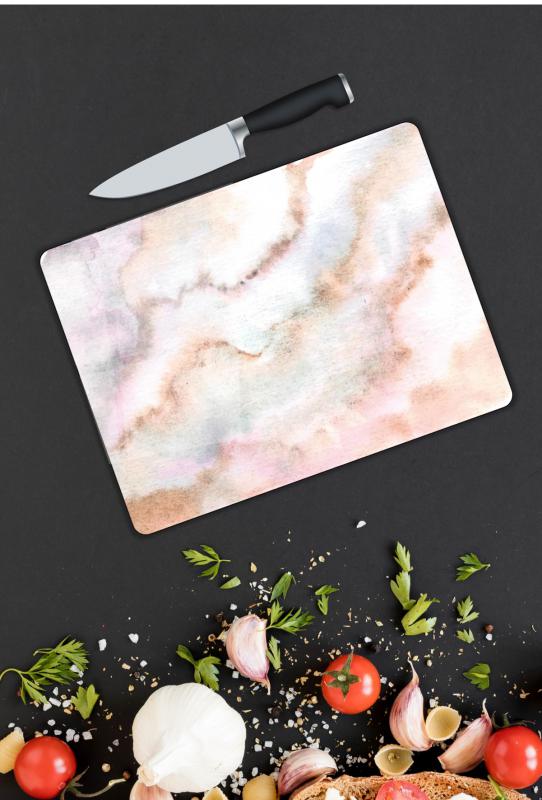 Minimal Desen Cam Kesme Tablası