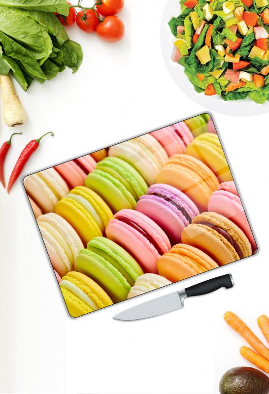 Renkli Desen Cam Kesme Tablası